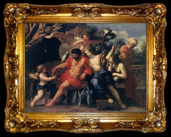 framed  ROMANELLI, Giovanni Francesco Hercules and Omphale sdg, ta009-2